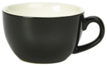 GenWare Porcelain Black Bowl Shaped Cup 17.5cl/6oz x6
