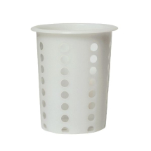 Cutlery Cylinder Perforated White 11cmx13.5cm