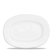 Alchemy White Rimmed Oval Plate 11inch x6