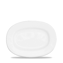 Alchemy White Rimmed Oval Plate 8inch x12