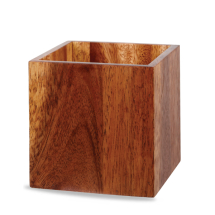 Wood  Buffet Cube - Medium 6inch Op Stk 4