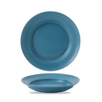 Blue Glaze  Dinner Plate Footed 10 1/4Inch x6 Blue Glaze  Dinner Plate Footed 10 1/4Inch x6