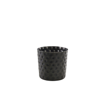 GW Black Vintage Steel Hammered Serving Cup 8.5x8.5cm x12 GW Black Vintage Steel Hammered Serving Cup 8.5x8.5cm x12