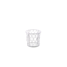 GW White Wire Basket 10cm Dia x6