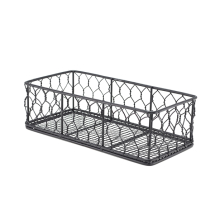 GW Rectangular Black Wire Basket 25 x 12 x 7.5cm x6 GW Rectangular Black Wire Basket 25 x 12 x 7.5cm x6