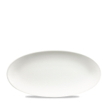 White Oval Chefs Plate 11 4/5X5 3/4" x12 White Oval Chefs Plate 11 4/5X5 3/4" x12