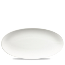 White Oval Chefs Plate 13 3/4X6 3/4inch x6 White Oval Chefs Plate 13 3/4X6 3/4inch x6