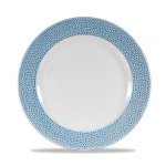 Isla Spinwash Ocean Blue Footed Plate 10 7/8" x12