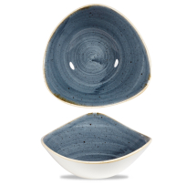 Stonecast Blueberry Lotus Triangle Bowl 9inch x12 Stonecast Blueberry Lotus Triangle Bowl 9inch x12