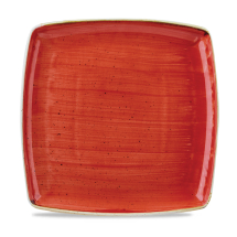 Stonecast Berry Red Deep Square Plate 10.5inch x6