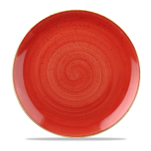 Stonecast Berry Red Evolve Coupe Round Plate 11.25inch x12 Stonecast Berry Red Evolve Coupe Round Plate 11.25inch x12
