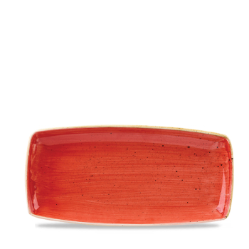 Stonecast Berry Red x Squared Oblong Plate 11.75Inch x12