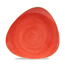 Stonecast Berry Red Lotus Triangle Plate 10.5inch x12