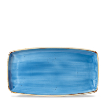 Stonecast Cornflower Blue X Squared Oblong Plate 13.75inch x6
