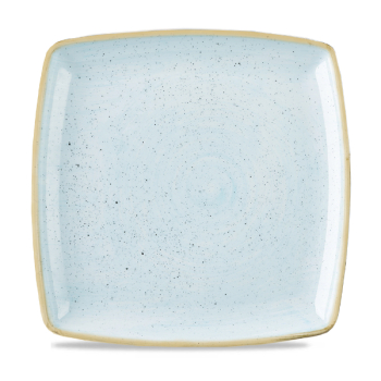Stonecast Duck Egg Blue Deep Square Plate 10.5Inch x6