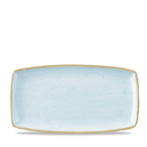 Stonecast Duck Egg Blue X Squared Oblong Plate 13.75inch x6