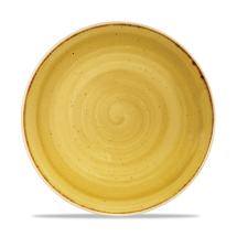 Stonecast Mustard Seed Yellow Evolve Coupe Round Plate 10.25inch x12