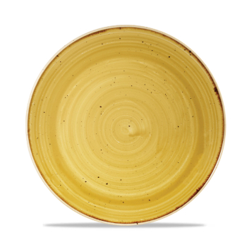 Stonecast Mustard Seed Yellow Evolve Coupe Round Plate 8.67Inch x12 Stonecast Mustard Seed Yellow Evolve Coupe Round Plate 8.67Inch x12