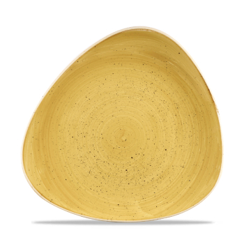 Stonecast Mustard Seed Yellow Lotus Triangle Plate 10.5Inch x12 Stonecast Mustard Seed Yellow Lotus Triangle Plate 10.5Inch x12
