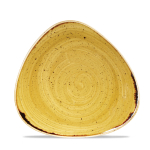 Stonecast Mustard Seed Yellow Lotus Triangle Plate 9" x12 Stonecast Mustard Seed Yellow Lotus Triangle Plate 9" x12