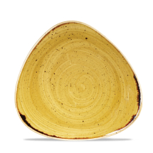 Stonecast Mustard Seed Yellow Lotus Triangle Plate 9inch x12 Stonecast Mustard Seed Yellow Lotus Triangle Plate 9inch x12