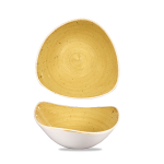 Stonecast Mustard Seed Yellow Lotus Triangle Bowl 7.25" x12 Stonecast Mustard Seed Yellow Lotus Triangle Bowl 7.25" x12