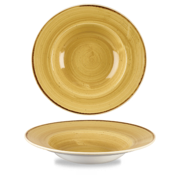 Stonecast Mustard Seed Yellow Profile Wide Rim Bowl Large 10.9Inch x12 Stonecast Mustard Seed Yellow Profile Wide Rim Bowl Large 10.9Inch x12