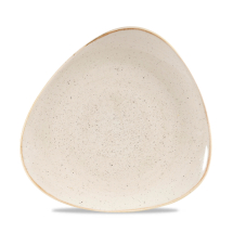Stonecast Nutmeg Cream Lotus Triangle Plate 10.5inch x12