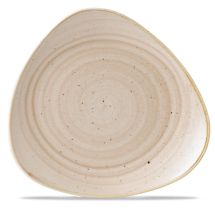 Stonecast Nutmeg Cream Lotus Triangle Plate 12.25inch x6