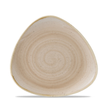 Stonecast Nutmeg Cream Lotus Triangle Plate 7.75inch x12
