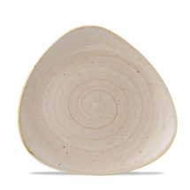 Stonecast Nutmeg Cream Lotus Triangle Plate 9inch x12