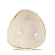 Stonecast Nutmeg Cream Lotus Triangle Bowl 7.25inch x12