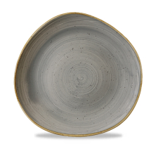 Stonecast Peppercorn Grey Organic Round Plate 11 1/4inch x12
