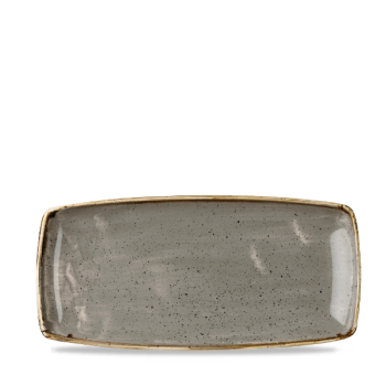 Stonecast Peppercorn Grey X Squared Oblong Plate 11.75Inch x12