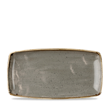 Stonecast Peppercorn Grey X Squared Oblong Plate 13.75inch x6