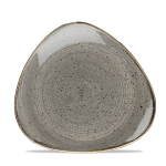 Stonecast Peppercorn Grey Lotus Triangle Plate 9" x12
