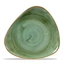 Stonecast Samphire Green Lotus Triangle Plate 10.5inch x12