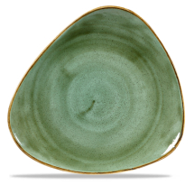 Stonecast Samphire Green Lotus Triangle Plate 12.25inch x6