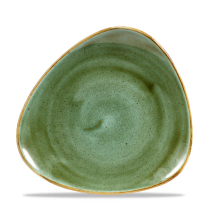 Stonecast Samphire Green Lotus Triangle Plate 7.75inch x12