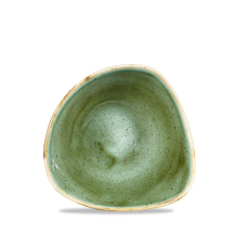 Stonecast Samphire Green Lotus Triangle Bowl 6inch x12