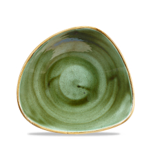 Stonecast Samphire Green Lotus Triangle Bowl 9inch x12