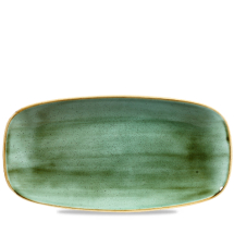 Stonecast Samphire Green Oblong Chefs Plate (No3) 11.75x6inch x12