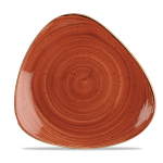 Stonecast Spiced Orange Lotus Triangle Plate 10.5" x12 Stonecast Spiced Orange Lotus Triangle Plate 10.5" x12