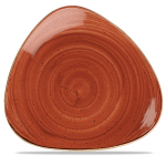Stonecast Spiced Orange Lotus Triangle Plate 12.25" x6 Stonecast Spiced Orange Lotus Triangle Plate 12.25" x6