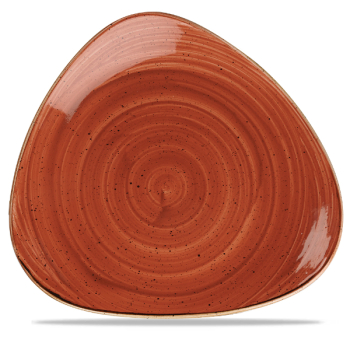 Stonecast Spiced Orange Lotus Triangle Plate 12.25Inch x6 Stonecast Spiced Orange Lotus Triangle Plate 12.25Inch x6