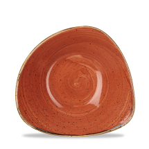 Stonecast Spiced Orange Lotus Triangle Bowl 7.25inch x12 Stonecast Spiced Orange Lotus Triangle Bowl 7.25inch x12