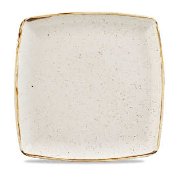 Stonecast Barley White Deep Square Plate 10.5Inch x6