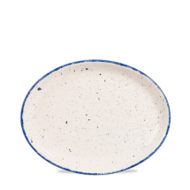 Stonecast Hints Indigo Blue Oval Plate 10inch x12 Stonecast Hints Indigo Blue Oval Plate 10inch x12