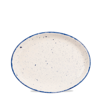 Stonecast Hints Indigo Blue Oval Plate 10Inch x12 Stonecast Hints Indigo Blue Oval Plate 10Inch x12