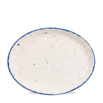 Stonecast Hints Indigo Blue Oval Plate 12" x12 Stonecast Hints Indigo Blue Oval Plate 12" x12